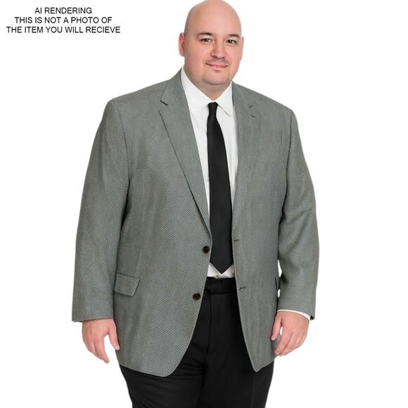 Ralph Lauren Sport Coat Blazer Silk Wool Houndstooth Classic Business Gray 52R - Picture 9 of 10